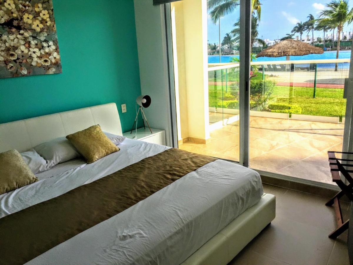 Escape Al Caribe Con Una Vista Impresionante En Pilarita'S Dream Lagoons 坎昆 外观 照片