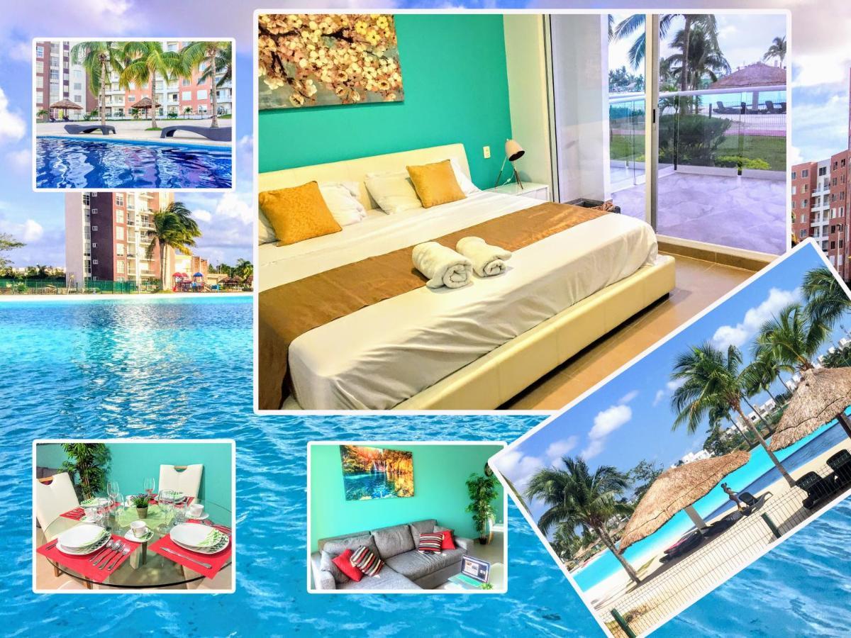 Escape Al Caribe Con Una Vista Impresionante En Pilarita'S Dream Lagoons 坎昆 外观 照片